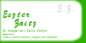 eszter zaitz business card